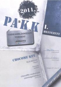 Az egyéves chocoMe a Pakk csomagolás-design fődíját is bezsebelte