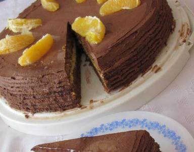 Csokoládés-narancs torta
