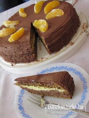 Csokoládés-narancs torta recept fotója