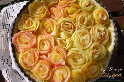 Almarózsás pite recept