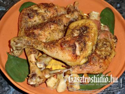 Sült csirkecomb recept fotója