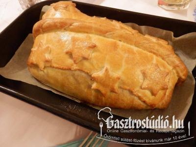 Pulykamell Wellington módra recept fotója