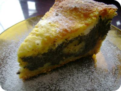 Mákos pudingos sütemény recept fotója