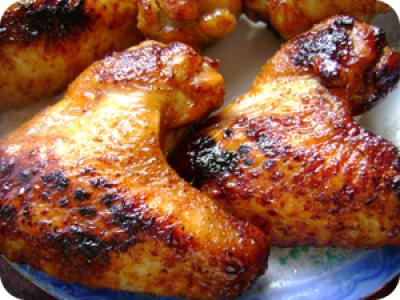 Mézes - narancsos csirkeszárny recept fotója