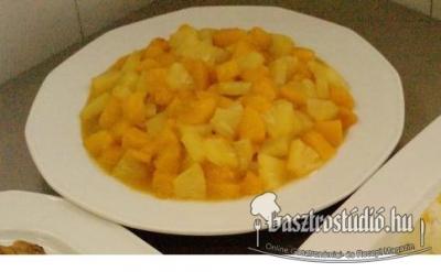 Párolt őszibarack  recept fotója
