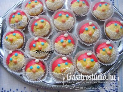 Télapó muffinok recept fotója